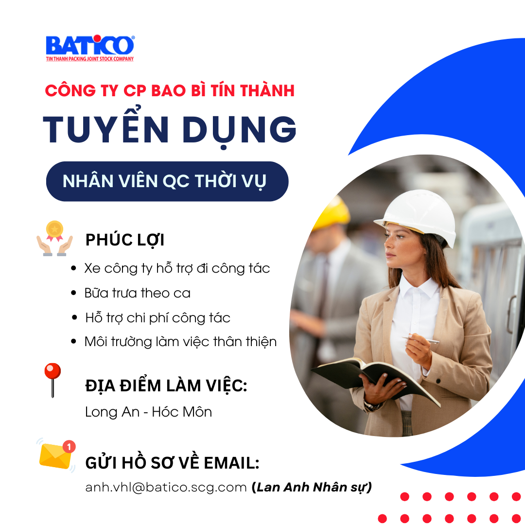 TUYỂN DỤNG NHÂN VIÊN THỜI VỤ QC